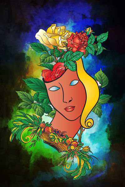 Flower-and-mask-color