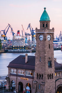 Hamburg Queen Elizabeth an den Landungsbrücken VI von elbvue von elbvue