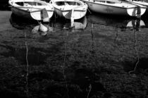 Black and White Boats by Patrycja Polechonska