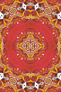 Red Indian abstract pattern von Mihalis Athanasopoulos