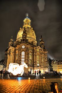 Frauenkirche Dresden  Feuertanz von Frank Voß