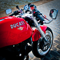 Classically Italian Ducati Motorcycle by Moorstone Images