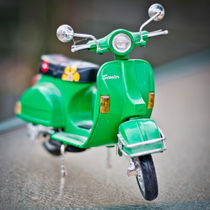 Classically Italian Toy Green Vespa Scooter by Moorstone Images