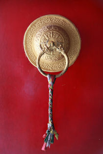 Monastery door knocker, Bodhgaya by Tasha Komery