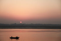 Sunset on the Ganges, Varanasi von Tasha Komery