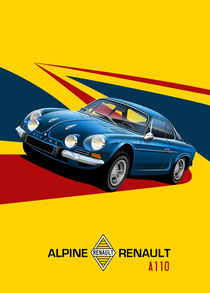 Renault Alpine A110 Poster Illustration by Russell  Wallis