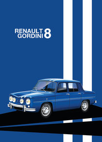 Renault 8 Gordini Poster Illustration von Russell  Wallis