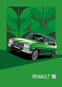 Renault 16 Poster Illustration von Russell  Wallis