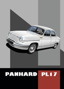 Panhard PL17 Poster Illustration von Russell  Wallis