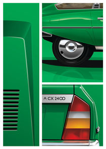 Citroen CX 2400 Poster Illustration von Russell  Wallis