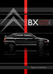 Citroen BX GTI 16V Poster Illustration by Russell  Wallis