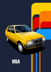 Citroen Visa Poster Illustration