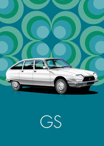 Citroen GS Poster Illustration by Russell  Wallis