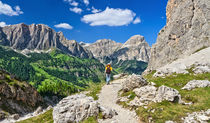 dolomiti - hiker in badia valley by Antonio Scarpi