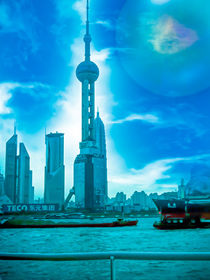 Shanghai Skyline by Walter Zettl