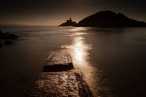 Mumbles lighthouse sunrise by Leighton Collins