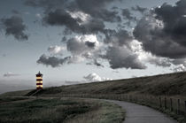 "Einsam" - der Pilsumer Leuchtturm am Ende des Weges von Katrin Raabe