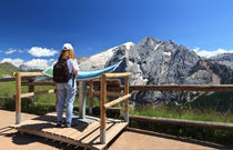 Dolomiti - hiker looks panorama by Antonio Scarpi