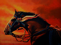War Horse Joey painting by Paul Meijering