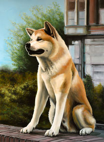 Hachi painting by Paul Meijering