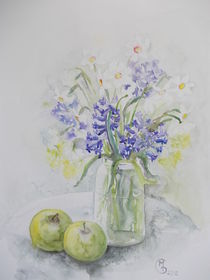 Frühlingsblumen und Äpfel by Dorothy Maurus