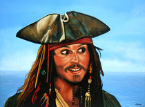 Captain Jack Sparrow painting von Paul Meijering