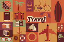 Flat Travel Icons von bluelela