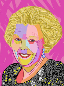 Portrait queen Beatrix - Portrait Königin Beatrix von Twan de Vos