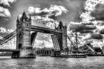 Tower Bridge and passing ship by David Pyatt