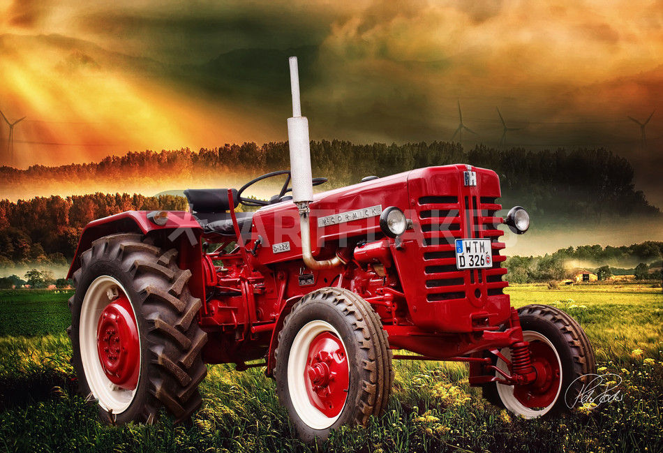 McCormick Oldtimer Trecker Photography art prints and posters by Peter  Roder 