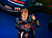 Sebastian Vettel painting von Paul Meijering