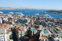 Blick vom Galata-Turm in Istanbul von loewenherz-artwork