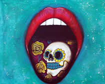 Mouth Full Of Sugar Skull by Laura Barbosa