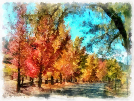 Herbstweg-dap-aquarell
