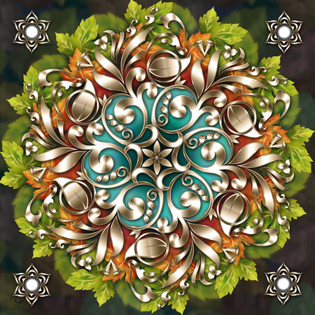 Mandala-metallic-ornament