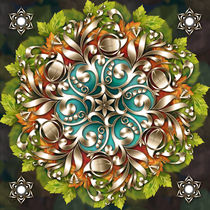 Mandala Metallic Ornament by Peter  Awax