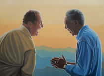 Jack Nicholson and Morgan Freeman painting by Paul Meijering