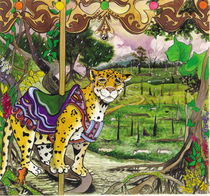 Leopard in Carousel Series von Julie Ann  Stricklin