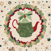 Christmas Teapot inside the Wreath by kata