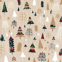 Colourful Christmas Trees by kata