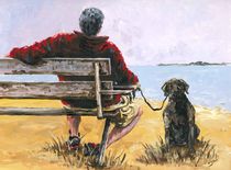 Man with Brown Dog by Robin (Rob) Pelton
