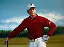 Gary Player painting by Paul Meijering