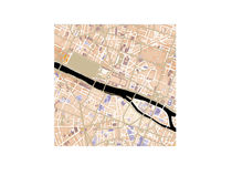 Paris city map.  (sundowner stratus)  von planimetrica