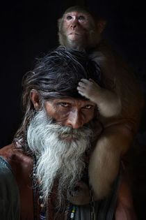 Portrait of sadhu by gilles lougassi