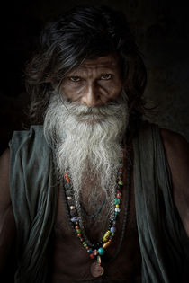 Portrait of sadhu by gilles lougassi