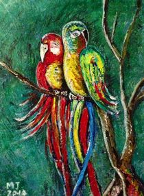 Papagei (parrot) von Myungja Anna Koh