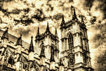 Vintage effect image of Westminster Abbey London von David Pyatt