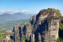 The Great Meteoron Monastery and St Nicholas Anapafsas Monastery in the Meteora, Greece by Constantinos Iliopoulos
