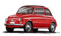 Fiat 500 rot von rdesign