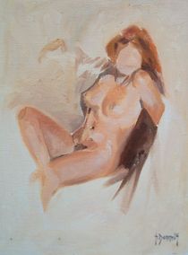 Sitting Nude by Terence Donnelly